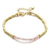Stone Beaded Bracelet Girls Creative Electroplated Stone Crystal Bracelet