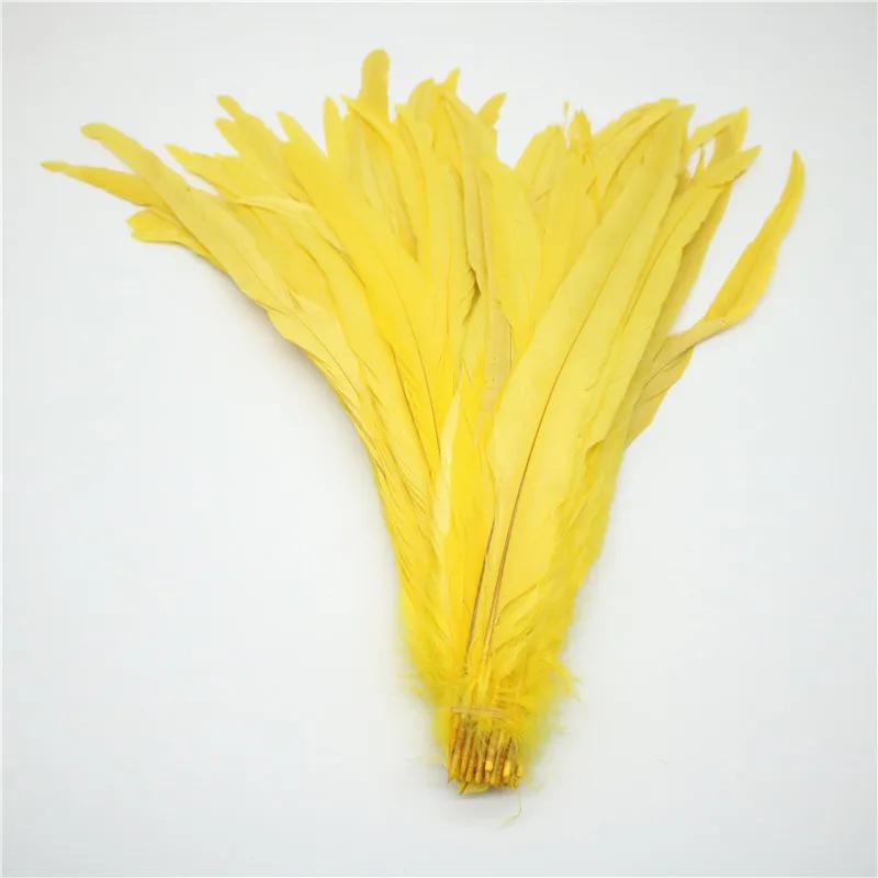 Beatiful 50Pcs Natural Cock Tail Feathers 25-40Cm / 10-16Inch Clothing Decoration Stage Performance Rooster Tail Feathers Plume