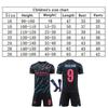 Man City Haaland Set Maglia da Calcio per Bambini Nero Attrezzatura Sportiva Partita di Allenamento Kit da Calcio Bambini
