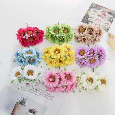 1/3pc Artificial Flowers Festival Home Decoration Room Wedding Decorative Wreath Silk Daisy Gerbera Diy Gift Box Scrapbook Cheap