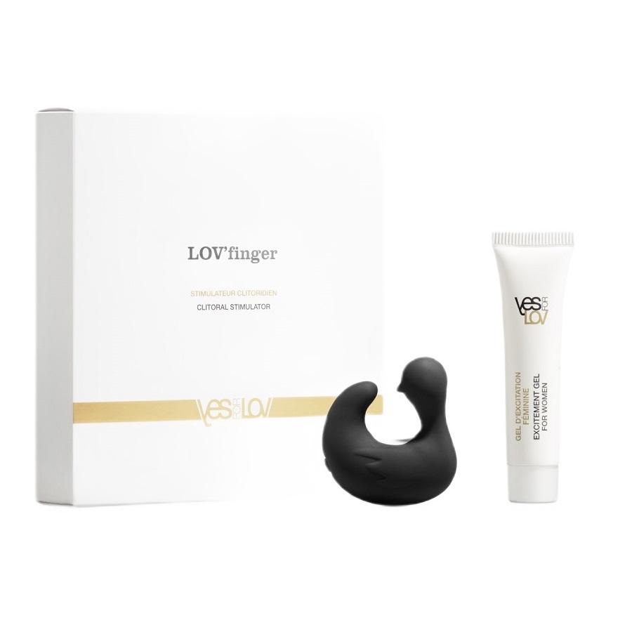 YesForLov Finger Clitoral Vibrator Black