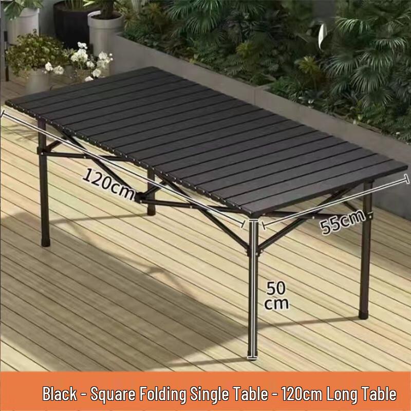 NEWHOPSON Outdoor Portable Roll-Up Table & Picnic Mat Set