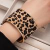 Unisex Leopard Print Leather Bangle: Trendy Ins-Style European & American Bracelet