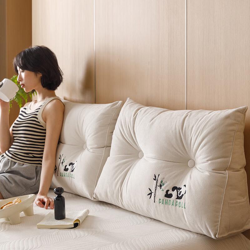 Lilang Cartoon Panda Embroidered Headboard Cushion