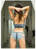 Autumn Women's Sexy Low Waist Ripped Denim Shorts