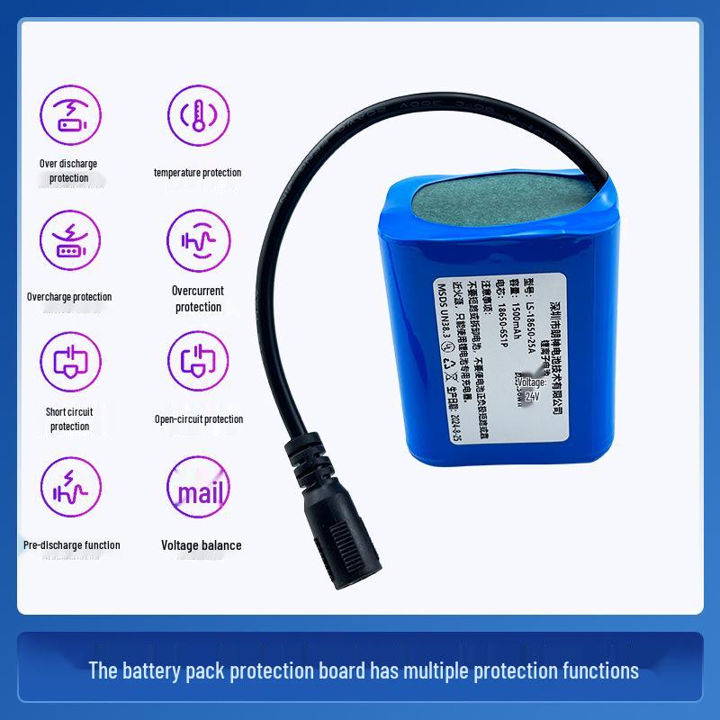 24V High Discharge 18650 Lithium-ion Battery Pack