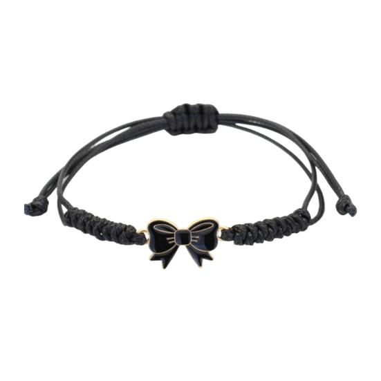 Bow Braided Bracelet Adjustable String Rope Bracelet Handcrafted Cheerleader Bracelet for Cheer Dance Team Friends Gift