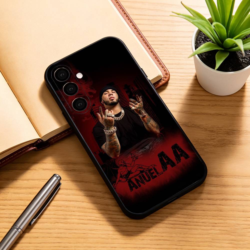 Real Hasta La M-Muerte Anuel Phone Case For Samsung Galaxy A73,A72,A71,A70,A53,A52,A51,Soft Silicone Black Cover