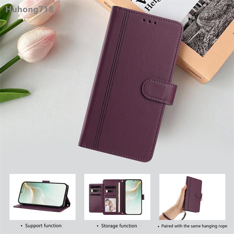 For Itel A90 City 100 200 P40 P55 P55T P665L Power 70 Plus 4G 5G Flip Wallet Case Leather Cover With Card Slots Hand Strap Wireless Charging