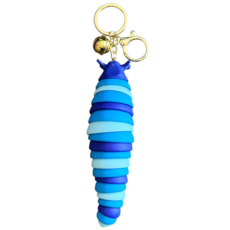 Colorful Caterpillar Slug Keychain: Stress Relief & Educational Toy for Kids