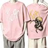 Korn Hot Band Vintage Tshirt Unisex Singer Cotton Unisex Tshirt New Tee Tshirt Unisexs Top 2026 Summer New Fashion Oversized Unisex