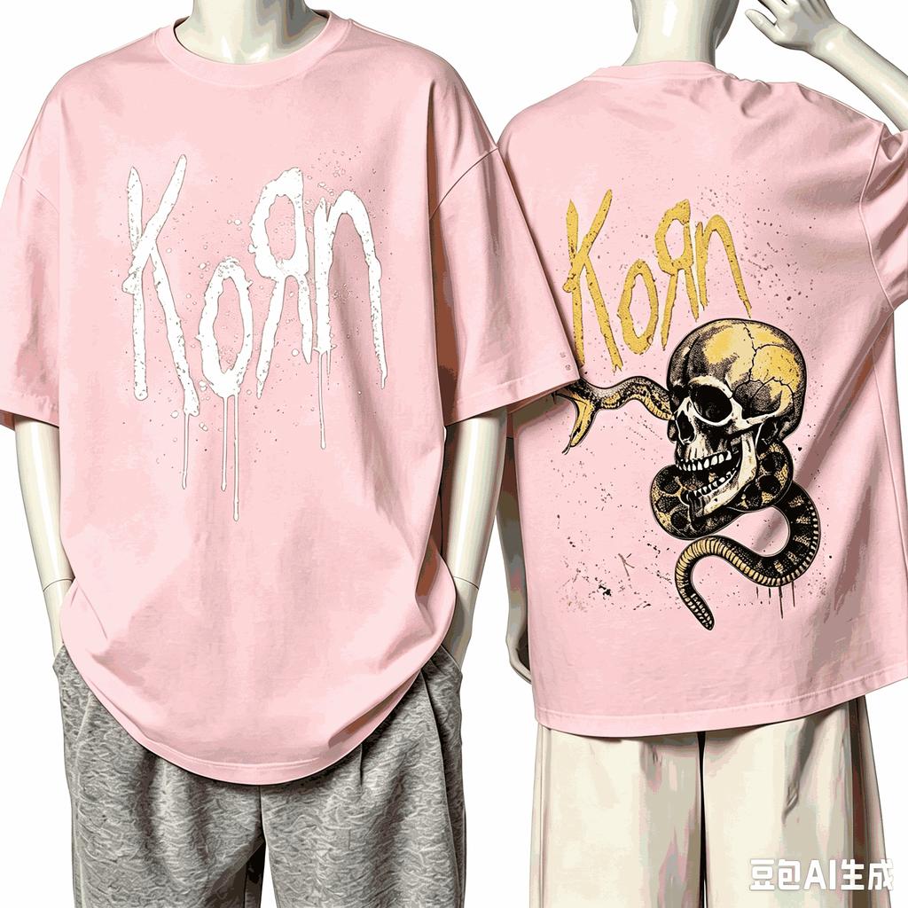 Korn Hot Band Vintage Tshirt Unisex Singer Cotton Unisex Tshirt New Tee Tshirt Unisexs Top 2026 Summer New Fashion Oversized Unisex