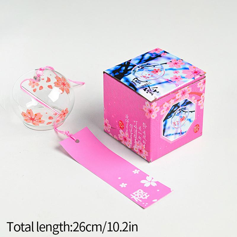 

Японская Сакура Стеклянная Колокольчик Ветра Цветущая вишня Колокольчик Ветра Корейский Кавайный Декор Для Комнаты Подвесной Декор Колокольчики Ветра На Открытом Воздухе