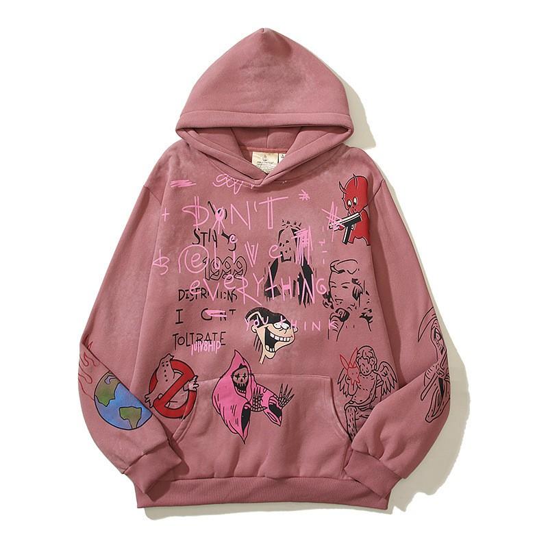 Hip Hop Graffiti Print Oversized Hoodie