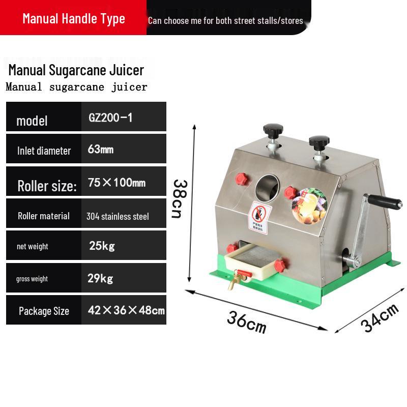 Stainless Steel Manual Sugarcane and Fruit Juicer