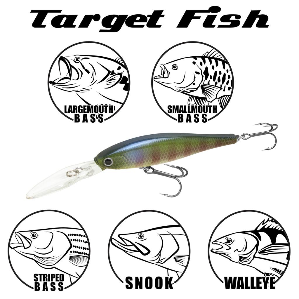 Lucky Craft USA Pointer 78XD Ghost Fishing Lure ~X Diver~ (238 Minnow) [Used]