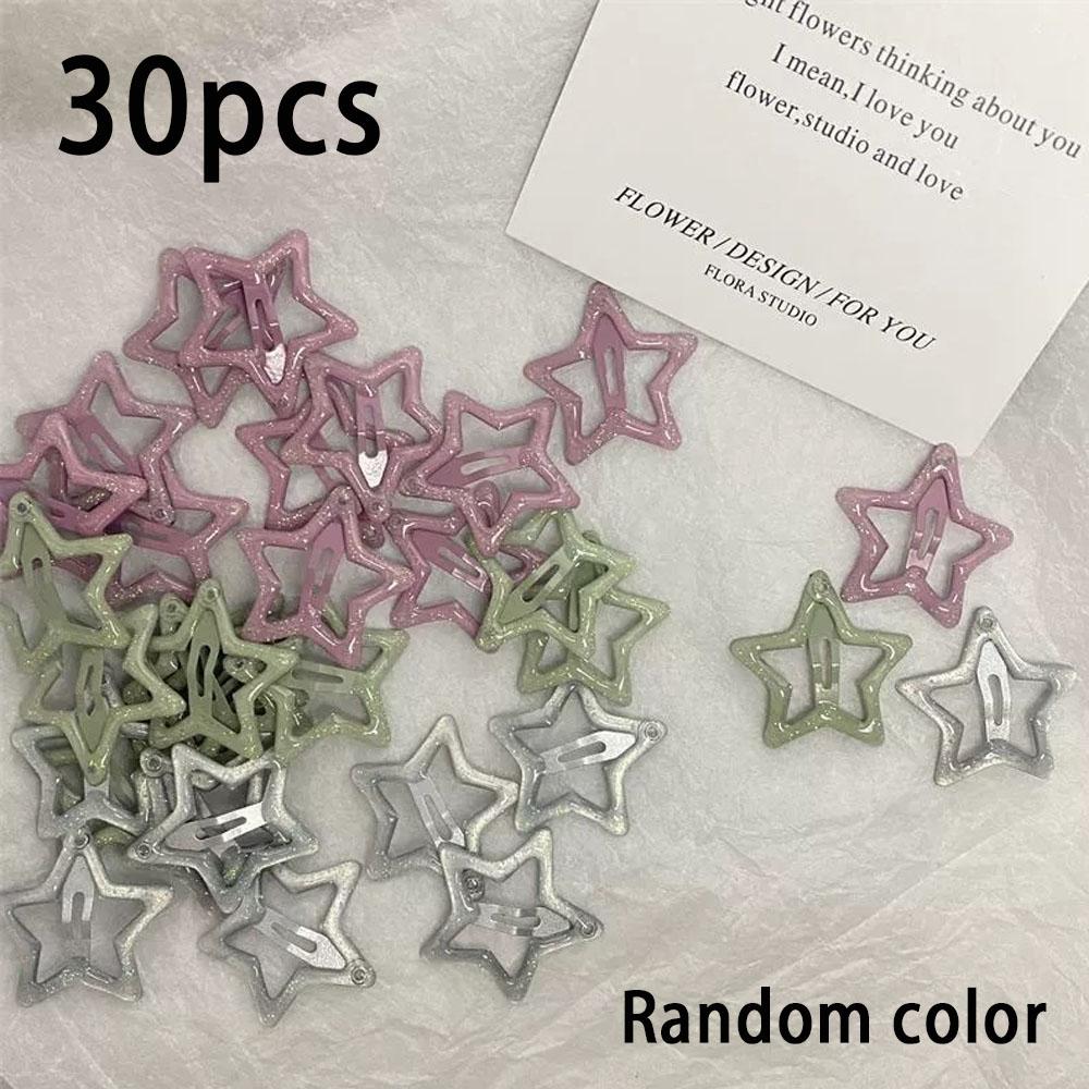 

Красочные Звезды BB Модные Заколки для Волос Блестящие Милые Модные Y2k Аксессуары для Волос Заколка Женская Простая Каваи BB Клип Зажим для Объема Волос