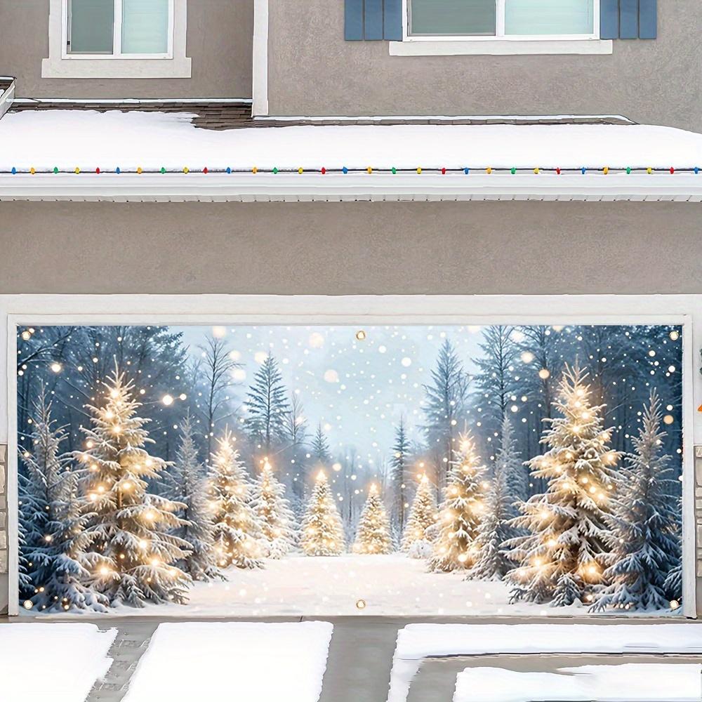 2D door banner 1 Christmas garage door cover banner holiday decoration multifunctional no need for electricity