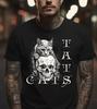Tats And Cats Kitten & Tattoo Lover Black T-Shirt,S-5XL Unisex T-Shirt