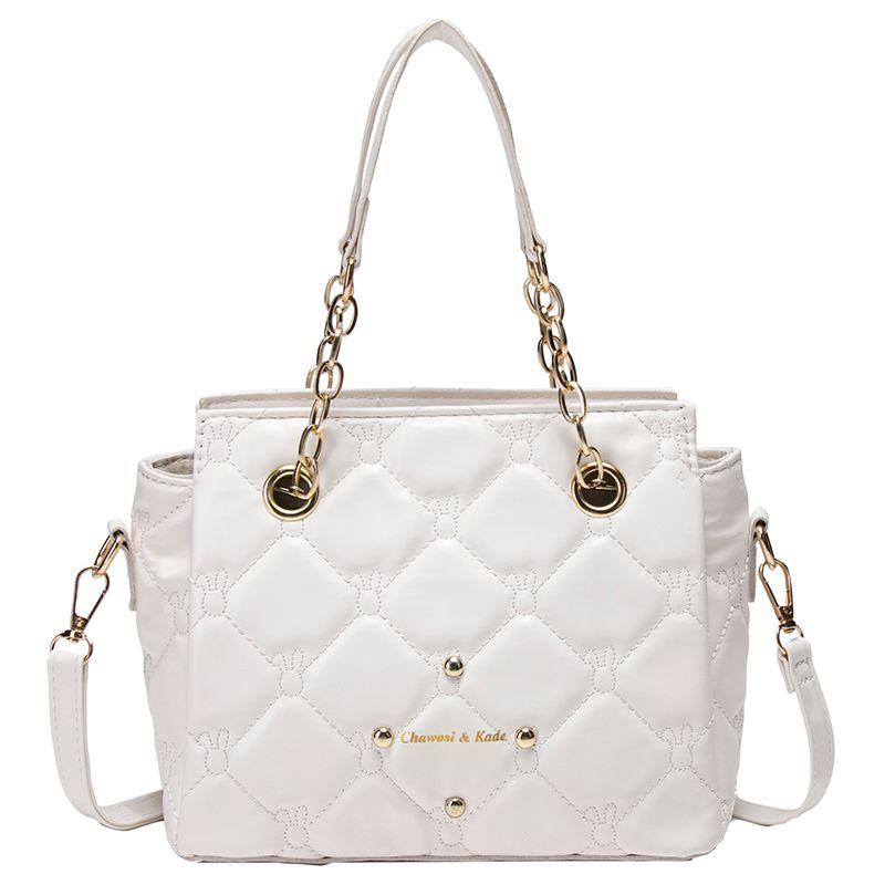 

Mach & Kili Mk Ромбовидная Улучшенная Женская Сумка 2025 Новая Мода Портативная На Все Случаи Жизни На Плечо Кроссбоди White