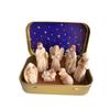 Hand Painted Nativity Manger Scene Kit Holy Family Pocket Nativity Figurine Set  Table Decor