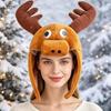 Ear Flap Animal Headwear Plush Christmas Hat Funny Deer Hat Family Photo Prop