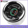 52mm Water Temperature Meter + Oil Temperature Gauge 2 IN 1 Car Gauge 12V 24V Car LCD Digital Thermometer Meters