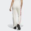 Adidas Striped Print High-Waisted Straight Leg Track Pants Women Bottoms White IC8697
