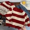 Boys Girls Knit Sweater Single Top / 2Pcs Set Soft Knitted Fabric Warm Children Casual Outfit For Daily Wear