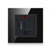86 Type UK 13A Switch With Fuse Electrical Switch Light Spurs Neon Black White Grey Tempered glass Fuse 13A Wall Switch Panel