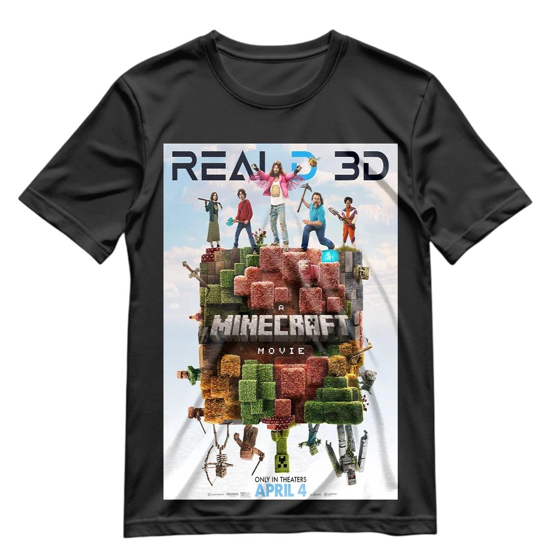 Minecraft T Shirt Minecraft The Movie 2025 Shirt S-XXXL Big Front Graphic MC1 S