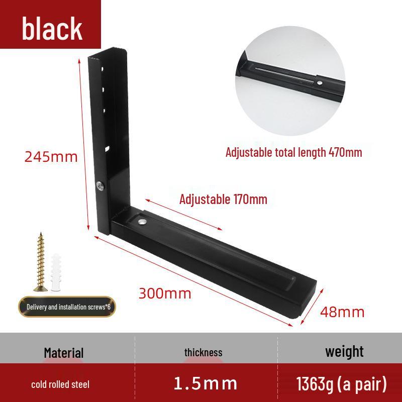 Retractable Metal Microwave Oven Load-Bearing Bracket Folding Storage Rack