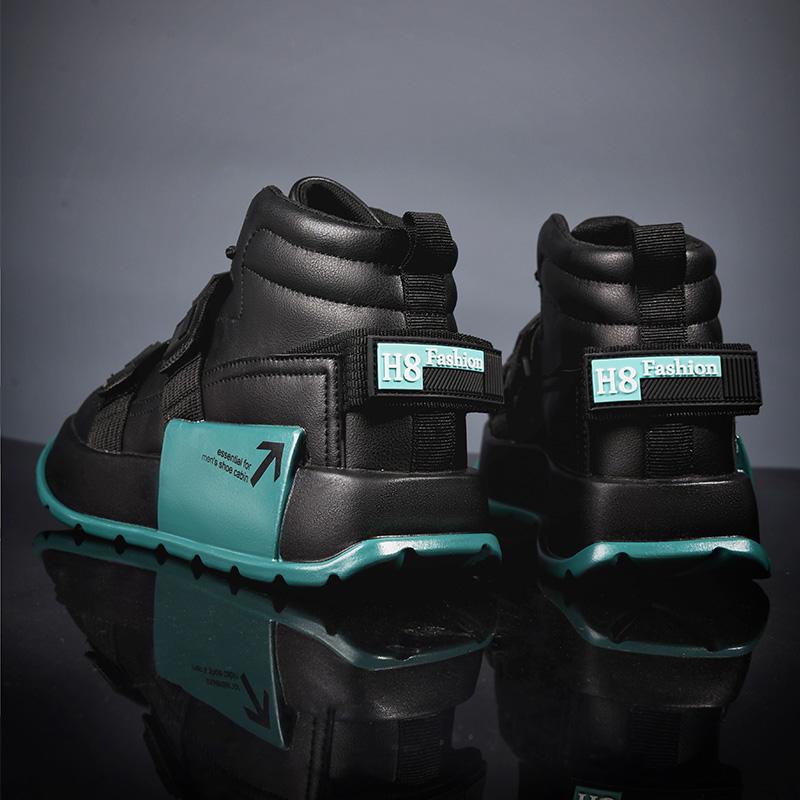 New Fashion Brand High Top Men's Shoes Outdoor Male Casual Sneakers Thick Soled Motorcycle Shoes Comfortable Men's Designer Shoe