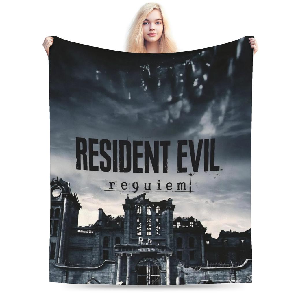 Residents Evils 9 Requiem Game Leon Accessories Blanket Cozy Soft Throw Blankets for Living Room Multiple Sizes Bedding Throws