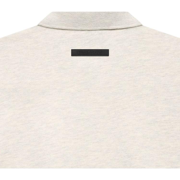 Fear of God Essentials Logo Short Sleeve Polo Shirt Unisex Tops Light-Oatmeal FOG-FW21-594
