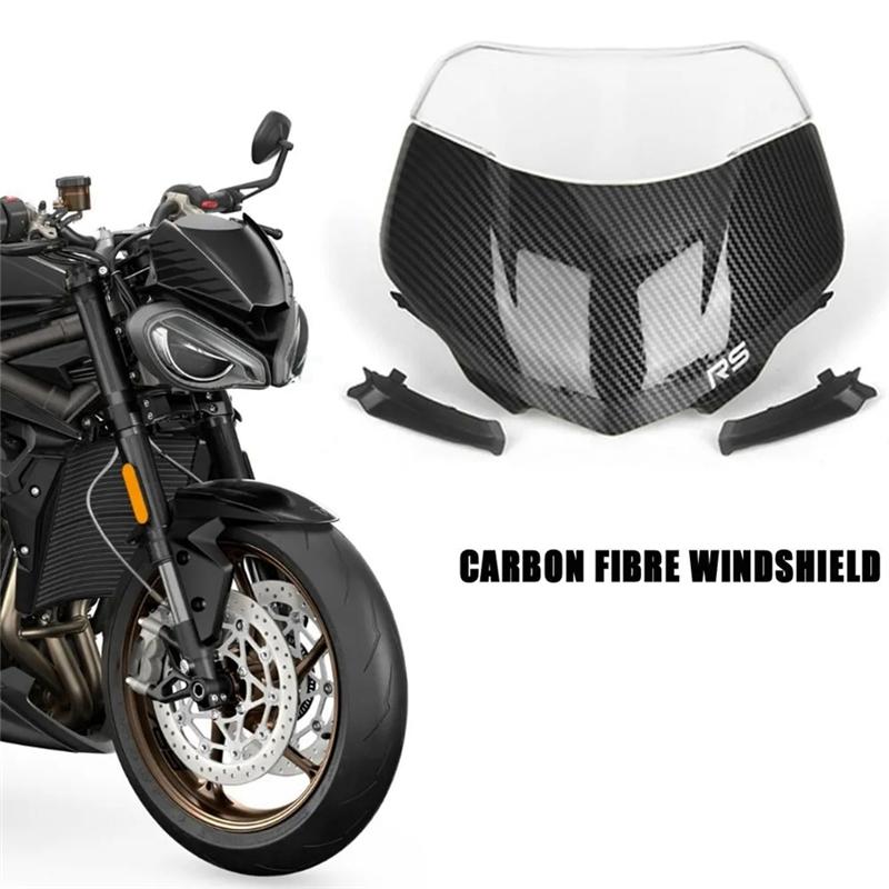For Street Triple 765RS 765 RS Moto2 2024 Style Motorcycle Windshield Sport Screen Deflector-M53K