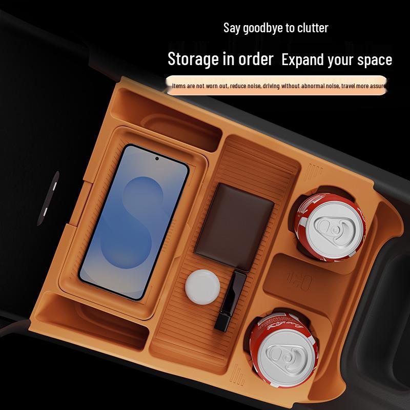 Silicone Anti-Shake Storage Box for Rear Compartment of Yu7 Central Screen