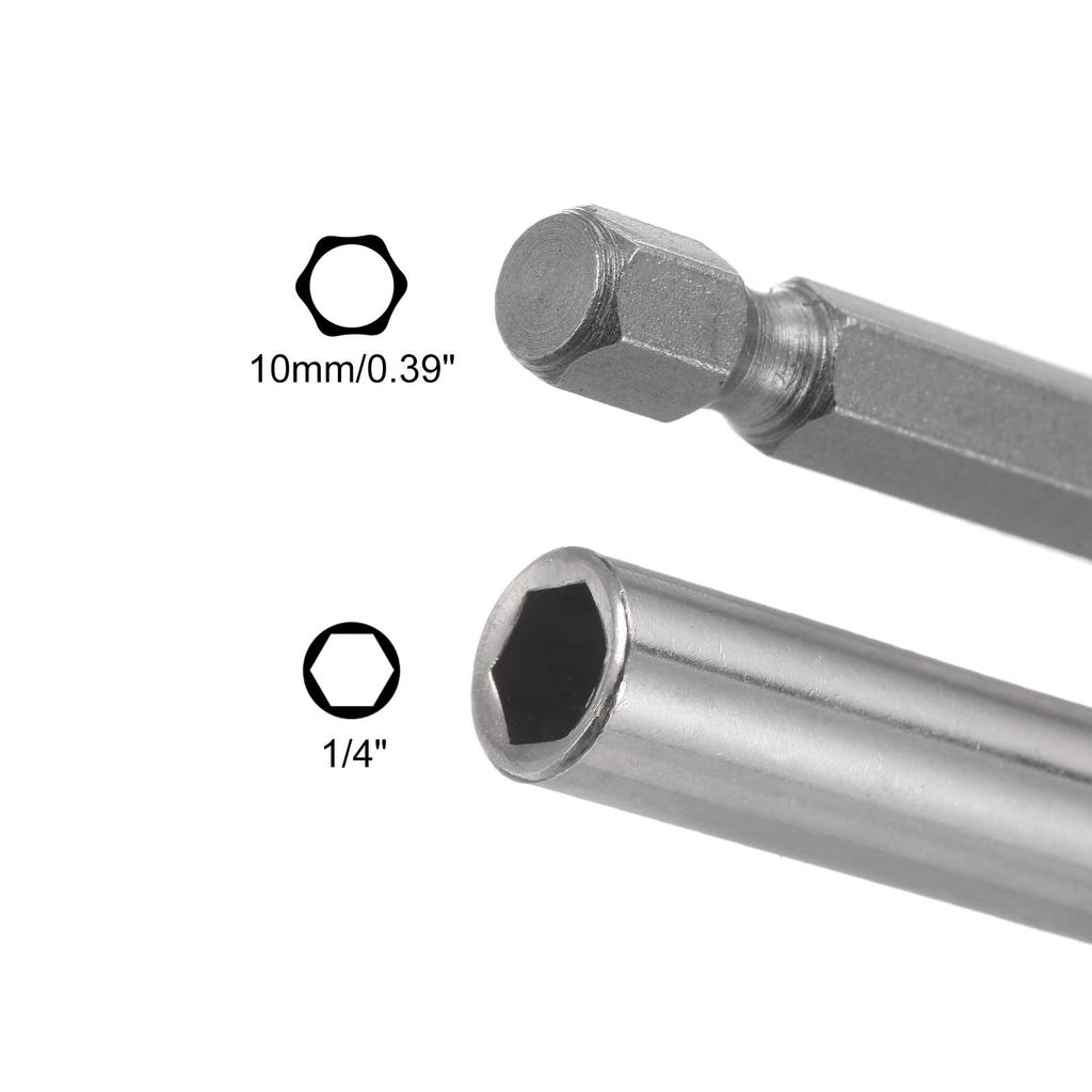 uxcell Hex Shank x Magnetic Bit Holder Extension for Quick Release Driver Drill Power Tools 1/4" 2"
