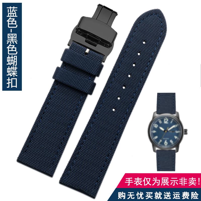 For Omega Seiko Casio Tissot Watch Strap 19mm 20mm 22mm 23mm 24mm Nylon Leather Wrist Band Men's Waterproof Canvas Bracelet Belt
