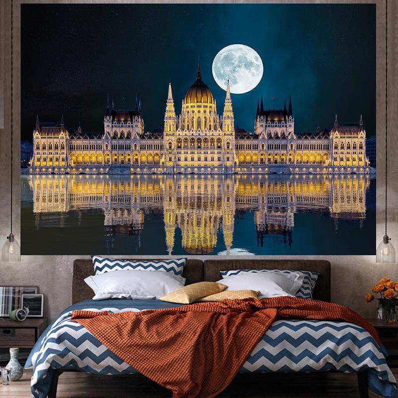 

Фон Ткань Окно Декоративный Ins Стиль Большой Гобелен Настенный Гобелен Геометрия Хиппи Гобелен Домашний Декор Комнаты Эстетическое Украшение 95X73cm