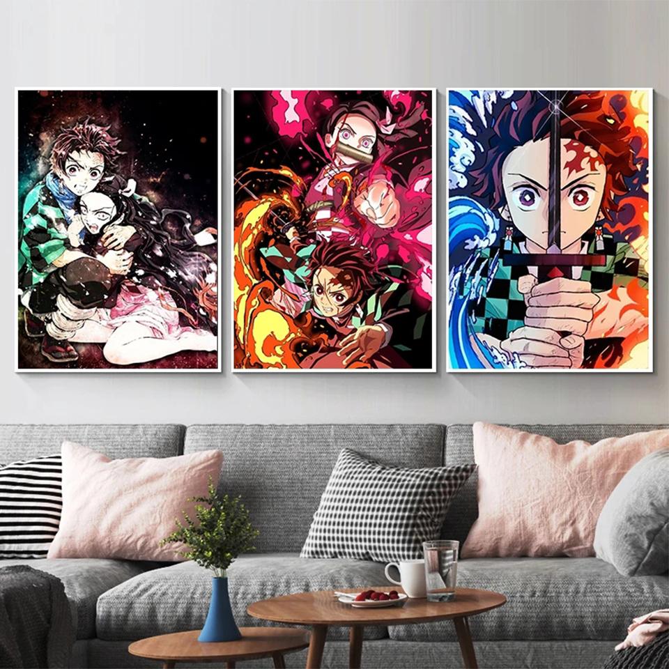 Japanese Anime Devil Killer Painting Wall Art 5DDIY Diamond Painting Poster Home Decoration Modern Living Room Anime Pictures