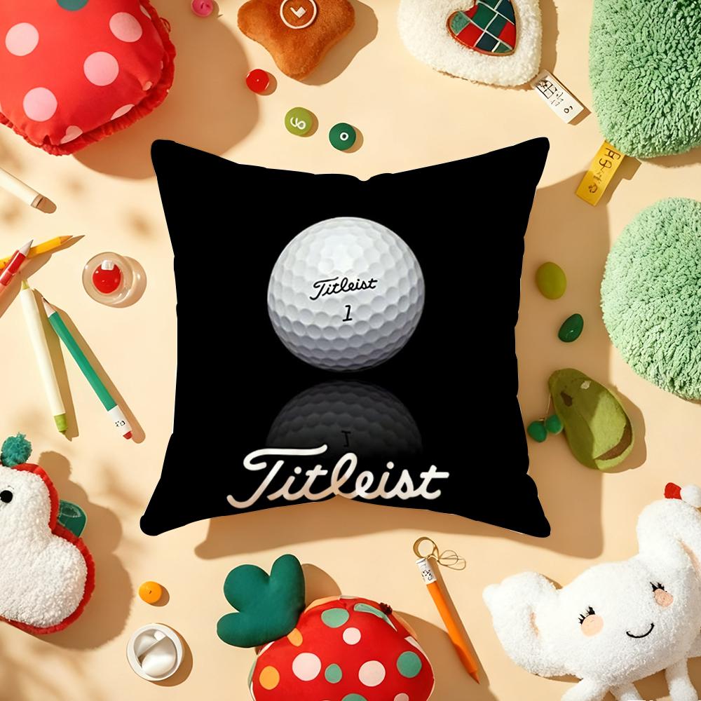 Fishion Cool T-T-Titleists Pillow Case Plush Fabric Soft Double-Sided Printed Sofa Warm Winter Home Gift Cushion Cover