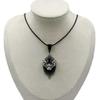 Dark Gothic Time Gem Bat Pendant Necklace - Unisex Halloween Jewelry