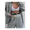 King Chain Medallion Detailed Women's Trouser Belt, Jacket Belt, Dress Belt, Shirt Belt