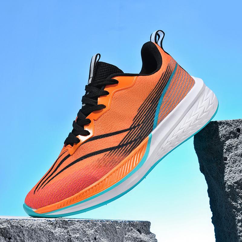

Мужская обувь весна и осень уличные кроссовки амортизирующие кроссовки мягкая подошва универсальная повседневная спортивная обувь 45 флуоресцентный оранжевый