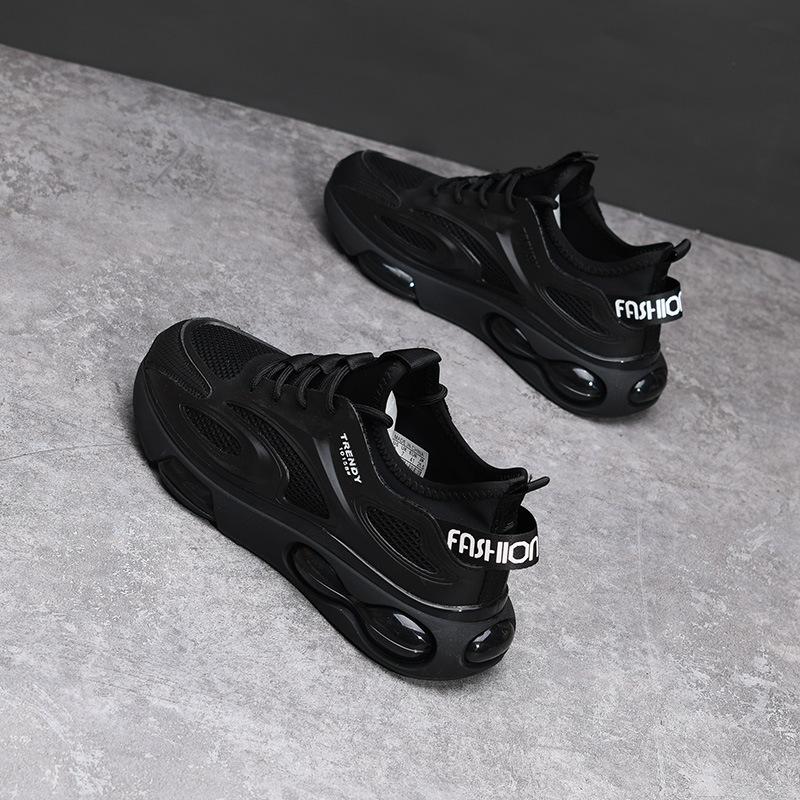 Summer new platform sneakers heightened daddy shoes breathable mesh running shoes 39 чёрный