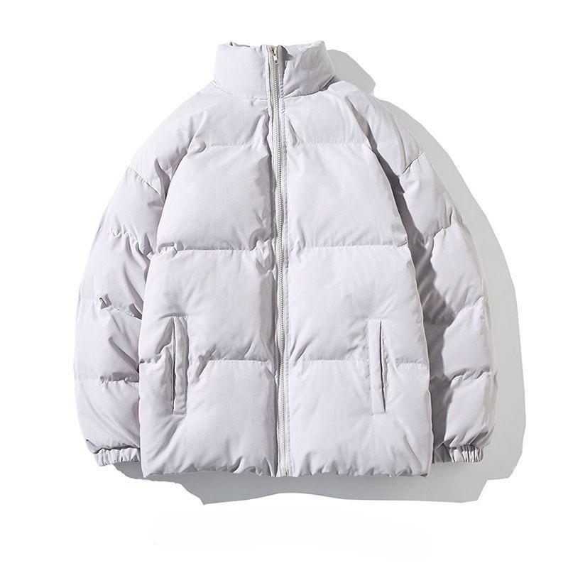 

Men s Winter New Men s Clothing Korean Version Stand-up Collar Thickened Cotton Jacket Bread Clothing 5XL світло-сірого кольору