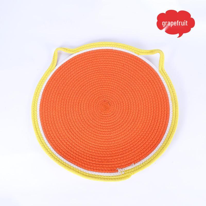 

Cat Scratch Pad: Soft Cotton Fruit-Shaped Mat for Autumn & Winter - Moisture-Proof & Warm 50 cm diameter
