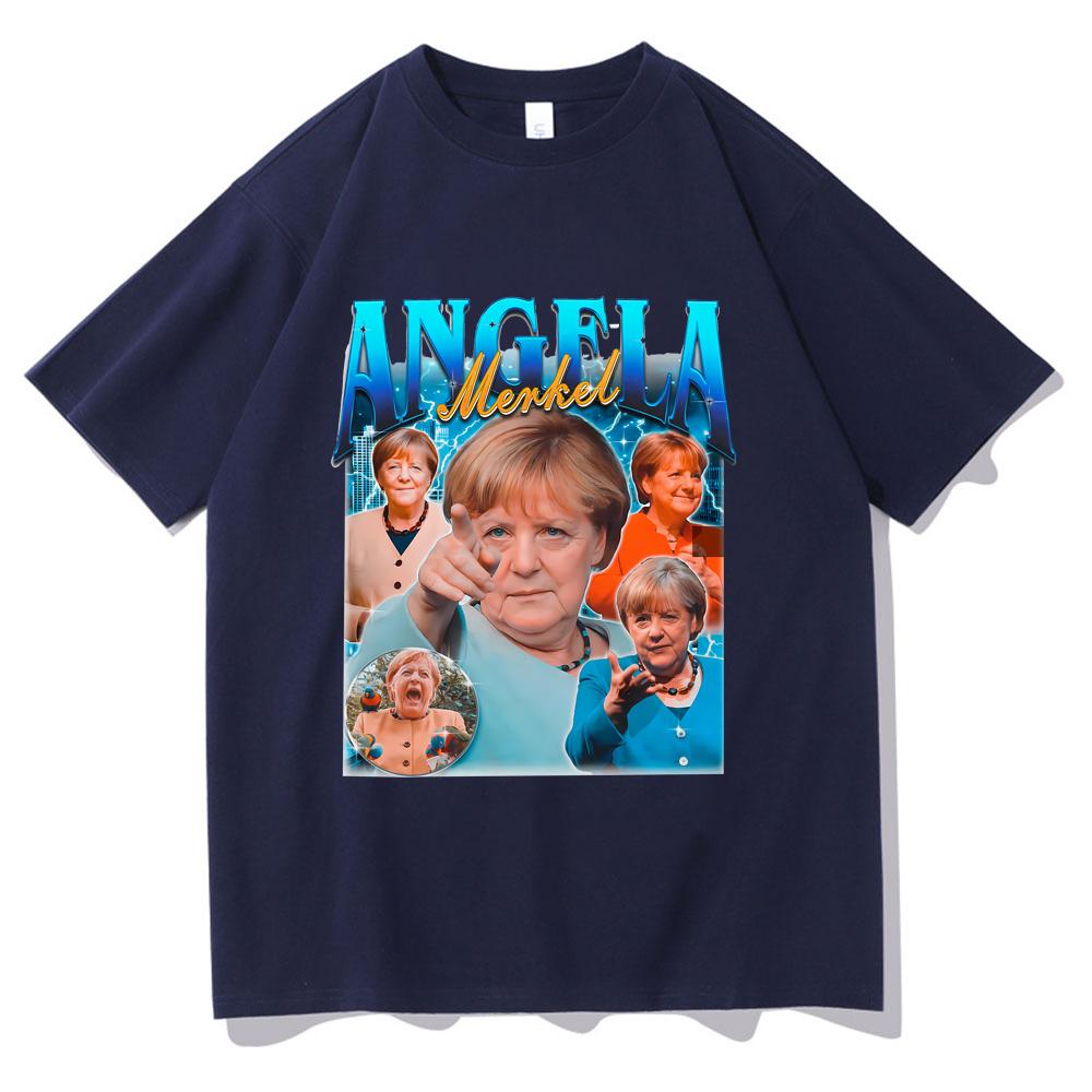 Angela Merkel 90s Vintage Graphic Tshirt Unisex Summer Casual Oversized Short Sleeve Tees Unisex Fashion Soft Cotton Streetwear