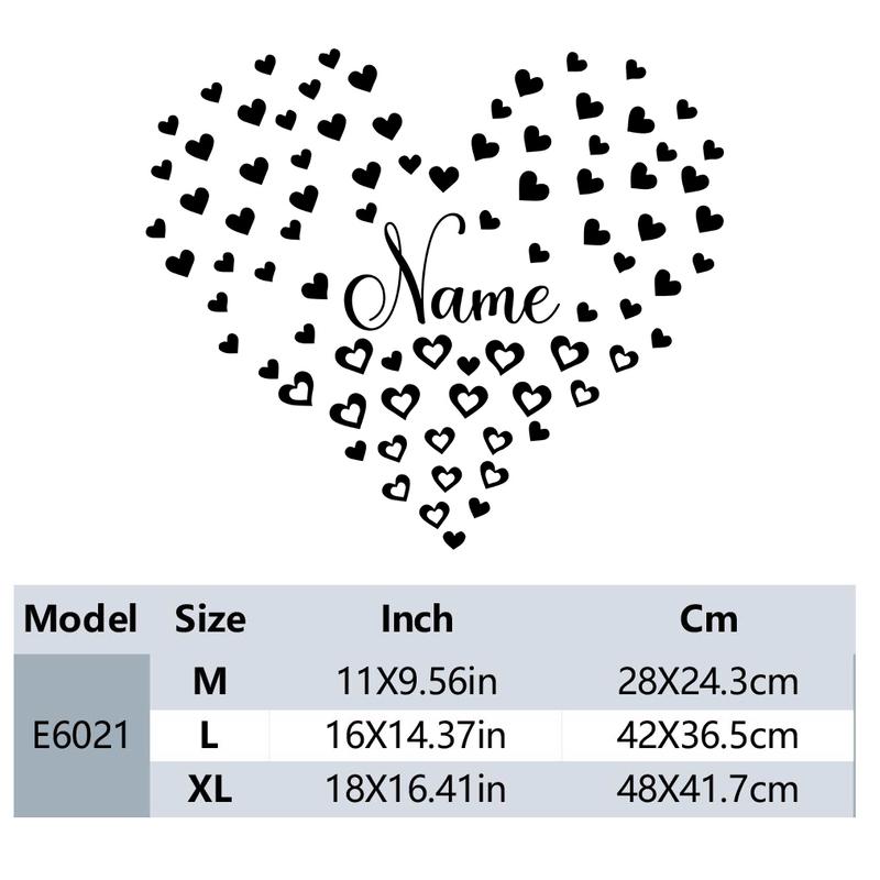 1pc Cute Customized Name Love Vinyl Decals Wall Stickers for Living Room Decor Wall Decoration Murals